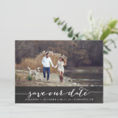 Save The Date Faux Chalkboard script manuscrit Enregistrer la da (Debout devant)