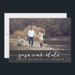 Save The Date Faux Chalkboard script manuscrit Enregistrer la da<br><div class="desc">Personnalisable enregistrer l'annonce de date comportant un script manuscrit sur un arrière - plan de tableau de bord faux. D'autres couleurs et des articles similaires sont disponibles.</div>