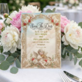 Save The Date Faux filigrane doré et marbre imprimé rococo