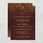 Save The Date Faux Gold Foil Confetti Mariage Élégant Enregistre (Devant / Derrière)