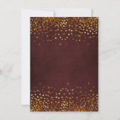 Save The Date Faux Gold Foil Confetti Mariage Élégant Enregistre (Dos)