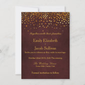 Save The Date Faux Gold Foil Confetti Mariage Élégant Enregistre (Devant)
