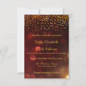 Save The Date Faux Gold Foil Confetti Mariage Élégant Enregistre (Devant)
