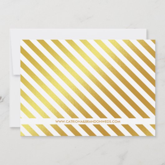 SAVE THE DATE FAUX GOLD FOIL PHOTO ENREGISTRER LA DATE ANNONCE (Dos)