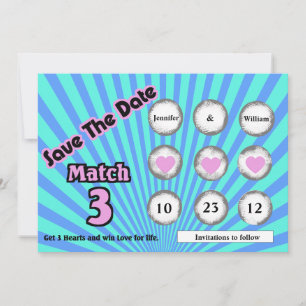 Save The Date Faux Lotto Ticket à Gratter Annonce de Date de Mar