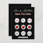 Save The Date Faux Love Lotto Enregistrer la date Annonce (Devant / Derrière)