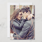 Save The Date Faux or rose géométrique Enregistrez la date | Pho (Dos)