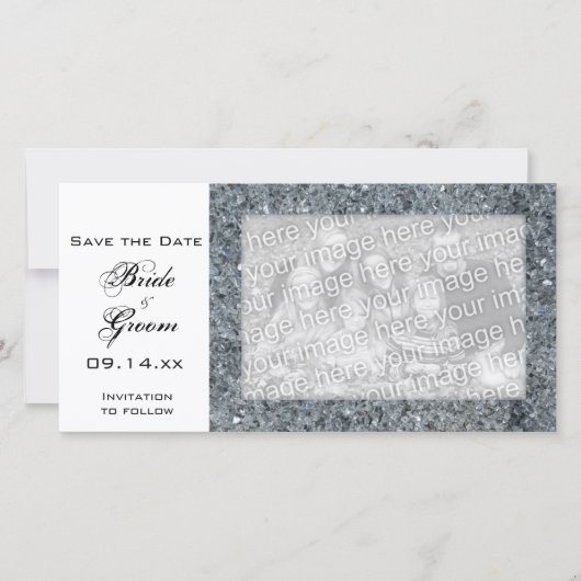 Save The Date Faux Sparkle Wedding Enregistrer la date (Devant)
