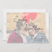 Save The Date Faux Vellum Effet DEUX mariage photo Enregistrer l (Devant)