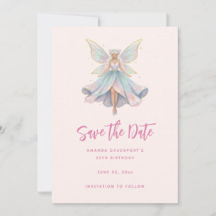 Save The Date Fée angélique magique Couleurs pastel Enregistrez