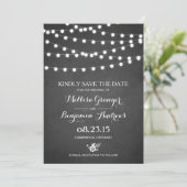 Save The Date Fée blanche Faux Faux Chalkboard Mariage (Debout devant)