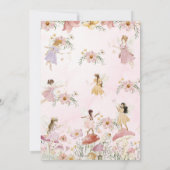 Save The Date Fées Whimsical Anniversaire Fleur Jardin prairie (Dos)