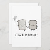 Save The Date Félicitations amusantes : Un toast au heureux coup (Devant / Derrière)