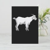 Save The Date Femme Chèvre portant le visage médical Masque Drôl (Debout devant)