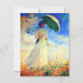 Save The Date Femme Monet avec un parasol face droit (Devant)