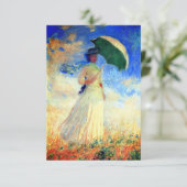 Save The Date Femme Monet avec un parasol face droit (Debout devant)