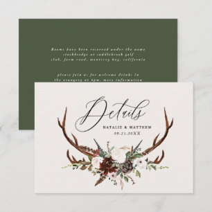 Save The Date Ferme rustique cerf botanique détails mariage