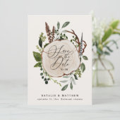 Save The Date Ferme rustique élégant mariage de automne (Debout devant)