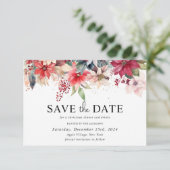 Save The Date Festif Festif Noël Florals Fête de Noël (Debout devant)