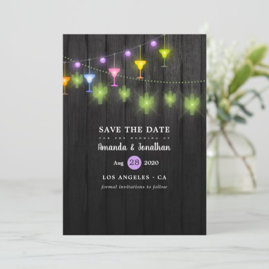 Save The Date Festive String lumières Cinco de Mayo Fiesta Maria (Debout devant)