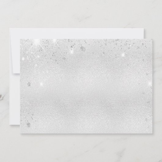 Save The Date Fête anniversaire argent floral enregistrer la dat (Dos)