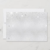 Save The Date Fête anniversaire argent floral enregistrer la dat (Dos)