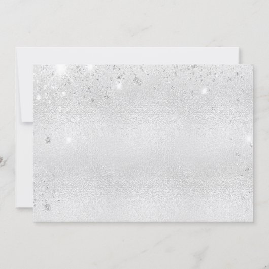 Save The Date Fête anniversaire argent floral enregistrer la dat (Dos)