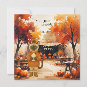 Save The Date Fête d'Action d'Ami Flannel et Fizz Fall