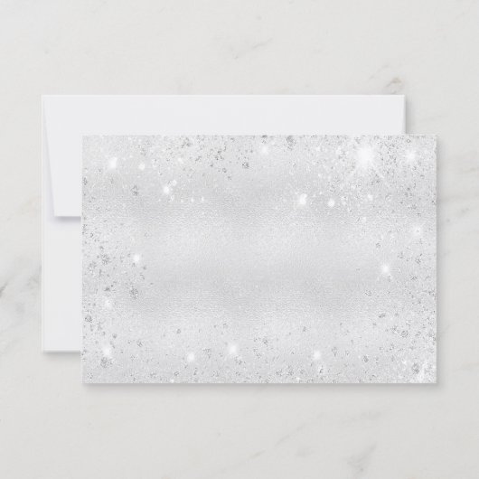 Save The Date Fête d'anniversaire argent bleu floraux parties sc (Dos)