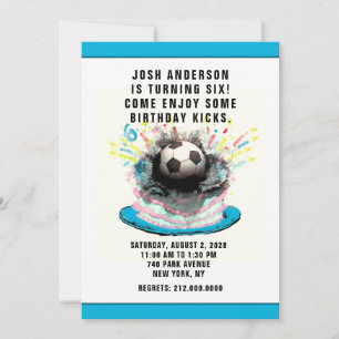 Save The Date Fête d'anniversaire de football