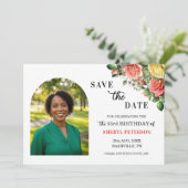 Save The Date Fête d'anniversaire élégante florale 53 ans (Debout devant)