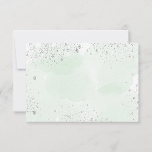 Save The Date Fête d'anniversaire floral blanc vert élégant (Dos)