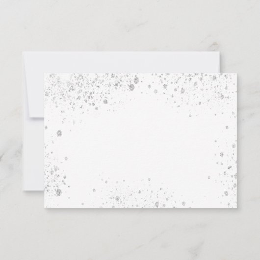 Save The Date Fête d'anniversaire floral blanc vert élégant (Dos)