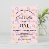 Save The Date Fête d'anniversaire simple Rainbow moderne (Debout devant)