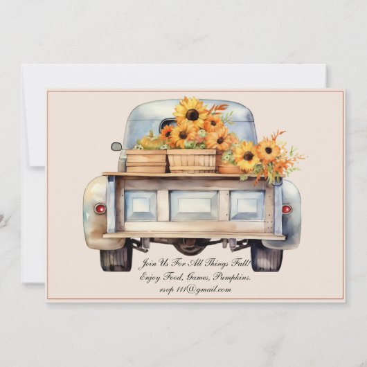 Save The Date fête d'automne (Dos)