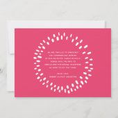 Save The Date Fête de Bat Mitzvah Rose Étoile Éclatée Cool Moder (Dos)