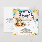 Save The Date Fête de la marmotte avec Amusement (Devant / Derrière)