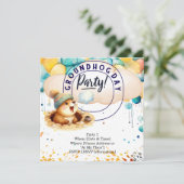 Save The Date Fête de la marmotte avec Amusement (Debout devant)