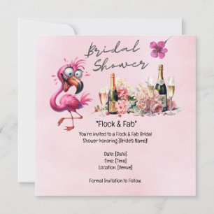 Save The Date Fête de mariage en l'honneur de Flamingo