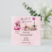 Save The Date Fête de mariage flamant rose (Debout devant)