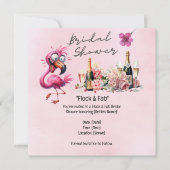 Save The Date Fête de mariage flamant rose (Devant)