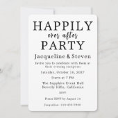Save The Date Fête de Mariage Imprimée Happily Ever After (Devant)