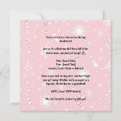 Save The Date Fête de Noël de golf avec le Père Noël en rose (Dos)