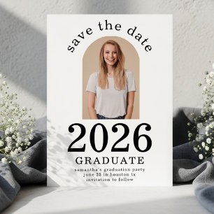 Save The Date Fête de remise des diplômes Arch Photo Graduate 20