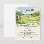 Save The Date Fête de retraite de golf pour golfeur (Devant / Derrière)