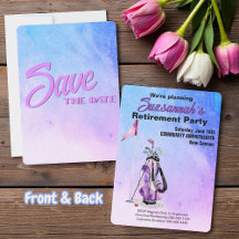 Fête de Retraite Épargnez la Date Aquarelle Sac de