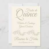 Save The Date Fête des jumeaux espagnols de Quince Champagne Bot (Devant)