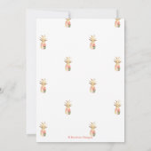 Save The Date Fête des mariées, Aquarelle Or Faux Ananas (Dos)