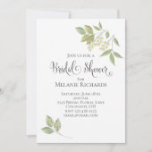 Save The Date Fête des mariées Botanique Bébé's Breath Green ene (Devant)