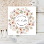 Save The Date Fête des mariées d'aquarelle florale chic